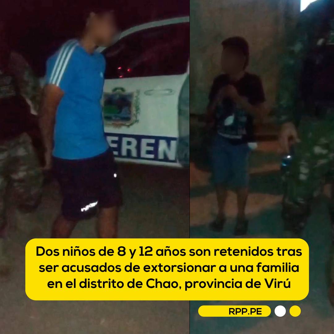 Sanchezjoseos's tweet photo. Niños inmersos en la extorsión. Dos menores de 8 y 12 años fueron intervenidos en el distrito de Chao en la provincia de Virú (La Libertad) porque según los vecinos habían estado dejando una carta extorsiva. https://t.co/Gi7PZDoTR9