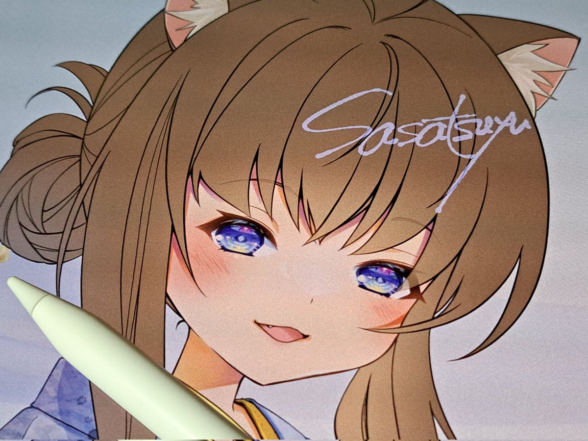 「ネコチャン今週中に塗り終わると良いなあ… 」|ささつゆ🦊5/5【COMITIA144】H28b📚5/6【A40】参加のイラスト