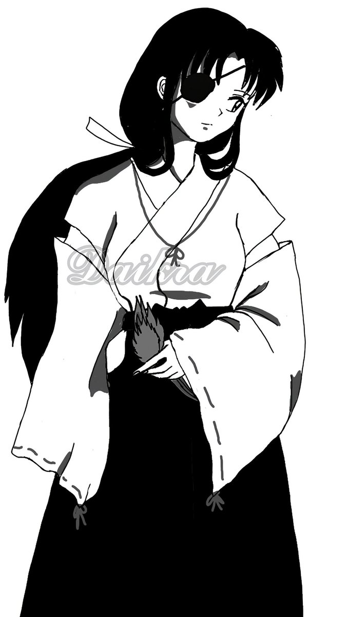 Young Kaede painted in grayscale
#InuYasha #Fanart #Inufan #Kaede #KaedeInuYasha