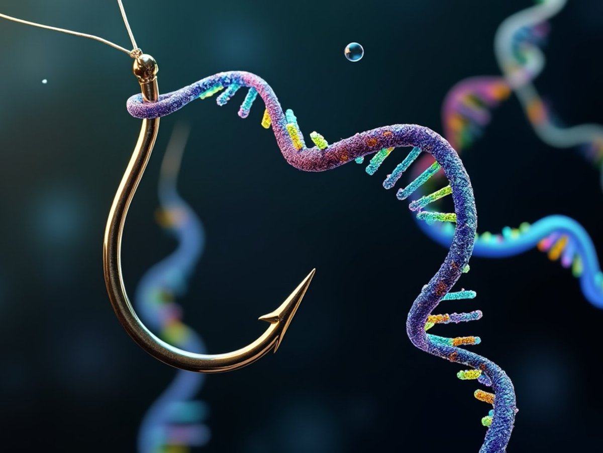SynBioBeta's tweet photo. Scientists have crafted a DNA-based "fish hook" system that mimics cells' paradoxical catch bonds—bonds that strengthen under stress—potentially paving the way for materials that get tougher when pulled.
#DNATechnology #MaterialScience #SyntheticBiology
https://t.co/5o5Rn6vZPW https://t.co/ogtlpOhg8l