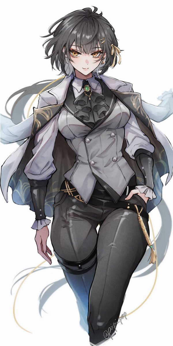 poipoi_poip's tweet image. コミケ描き下ろし絵のスーツ漂泊者♀ちゃん