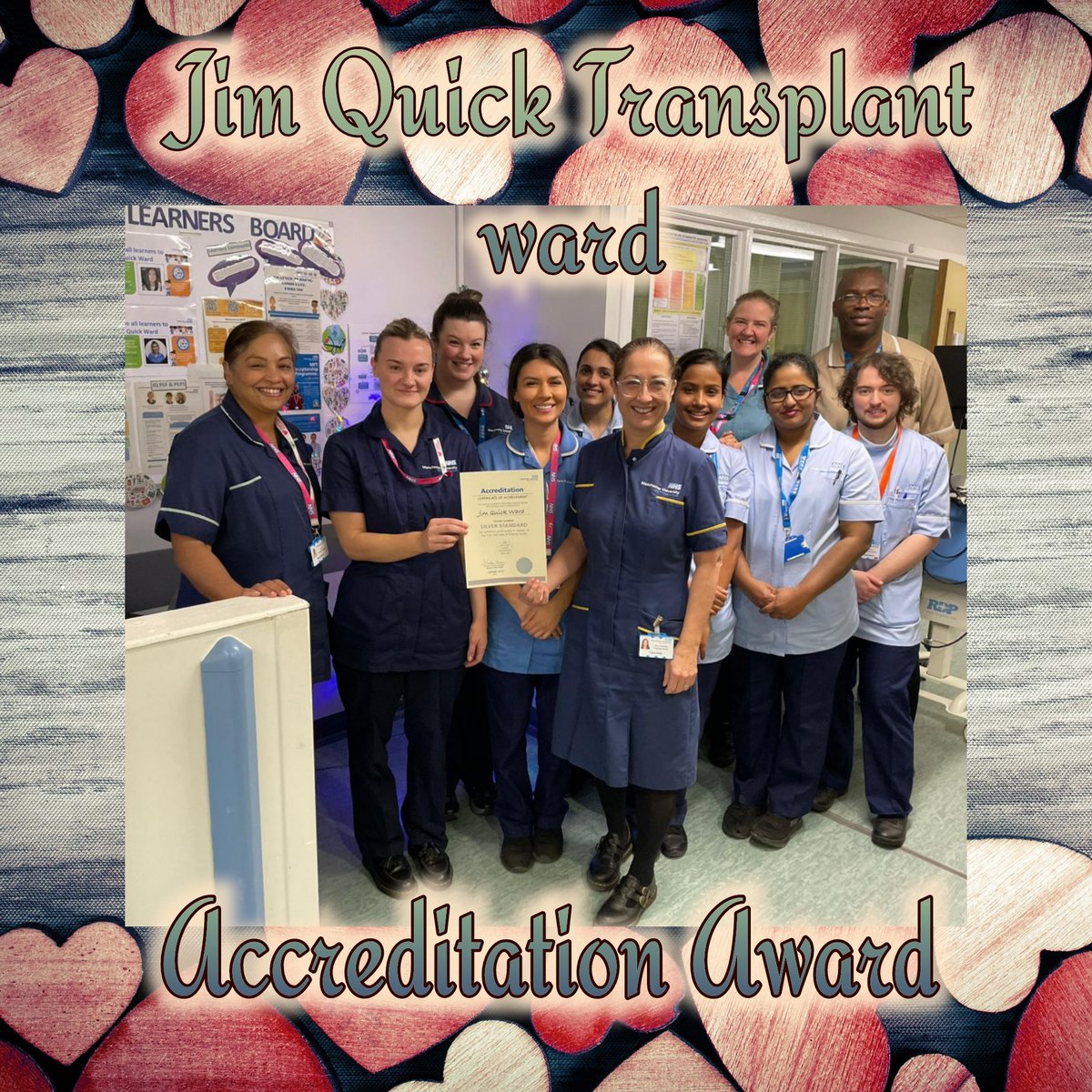 Transplant MFT -Jim Quick & Transplant outpatients (@jimquickmft) on Twitter photo Ward staff were presented with the certificate of accreditation today by HoN <a href="/TntTracy73/">Tracy Kelly</a> Each one of the transplant team play a small part in the success of this amazing ward, they all worked extremely hard to achieve this, well done to all! <a href="/Michaela0895/">Michaela Burton</a> <a href="/vikki_warman/">Vikki Warman</a> <a href="/MFTnhs/">MFT NHS</a> Ward staff were presented with the certificate of accreditation today by HoN <a href="/TntTracy73/">Tracy Kelly</a> Each one of the transplant team play a small part in the success of this amazing ward, they all worked extremely hard to achieve this, well done to all! <a href="/Michaela0895/">Michaela Burton</a> <a href="/vikki_warman/">Vikki Warman</a> <a href="/MFTnhs/">MFT NHS</a>
