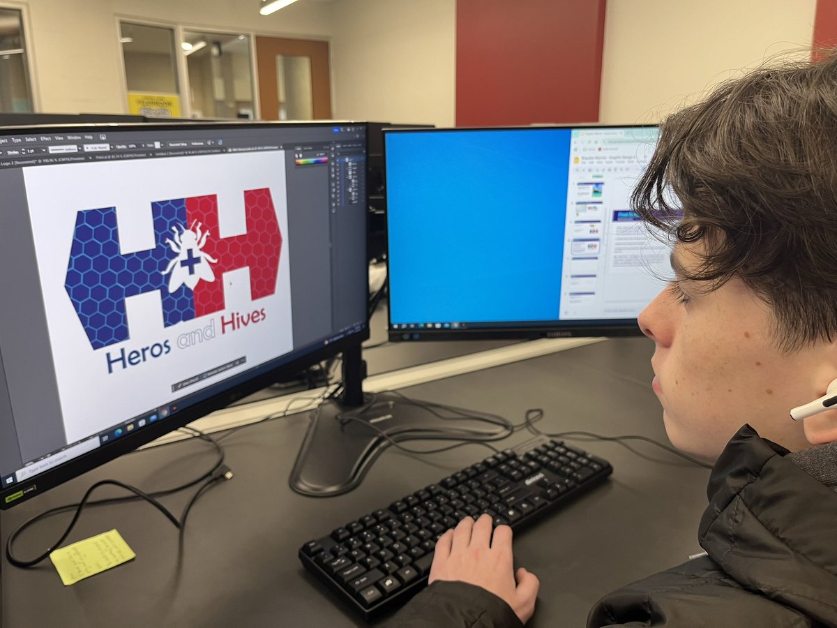 KimR_ART's tweet photo. Graphic Design &amp; Digital Art I students get real-world design experience from two actual clients: Loveland Art Camp and our own Mr. Snyder, both who need logo designs for their businesses. #IHPromise @IHSD_Arts @ihhs_gruber @IHHS_AP @IHSchools @IHCampusLife https://t.co/O8YCAuT5PL