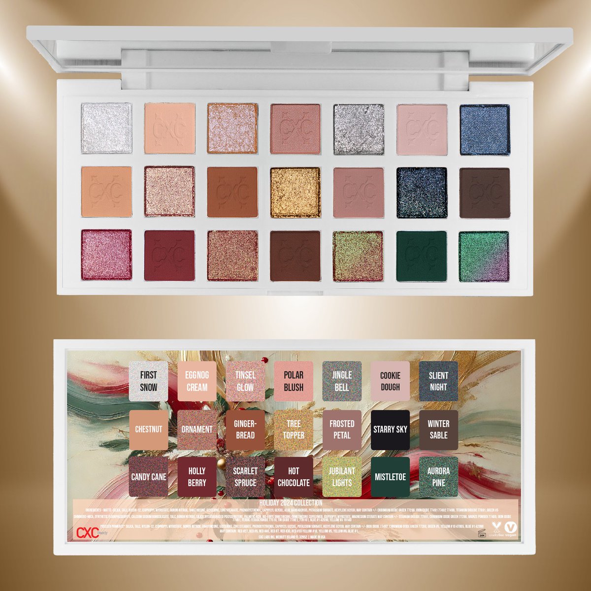 CxcBeauty's tweet photo. Our very 1st holiday collection, Holiday 2024 is LIVE NOW!

Grab the Holiday 2024 palette: $59
Sugar Cookie SlickGloss: $15
Sparkling Poinsettia Cream Lipstick: $19

Or bundle all together and save $ for $80, a $13 savings!

This is a limited edition collection so don't miss out! https://t.co/R2jlir3aaY