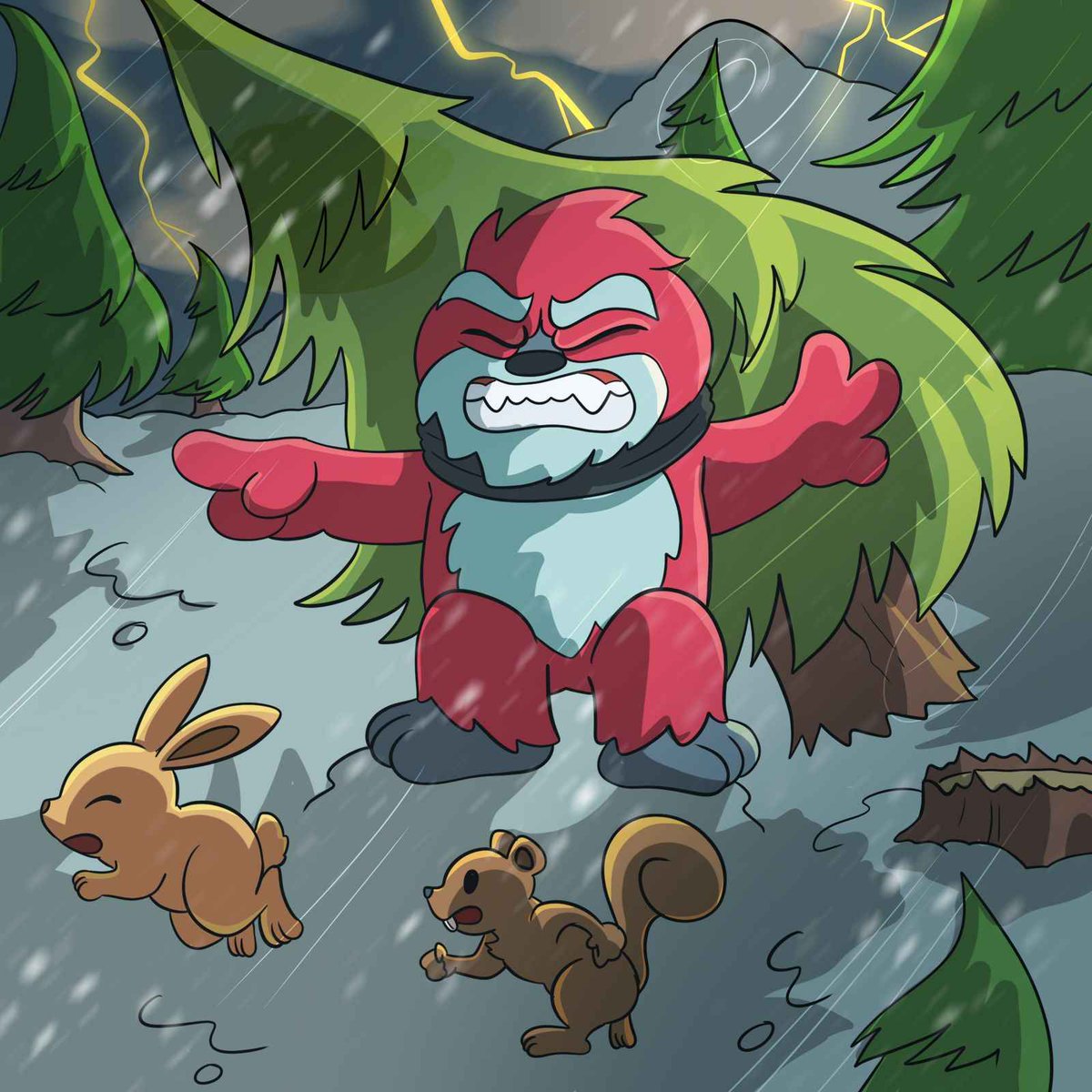 The forest tried to stop me. The storm only made me stronger. 🌪️🌲 Ready to join the rebellion ? 🐾❄️