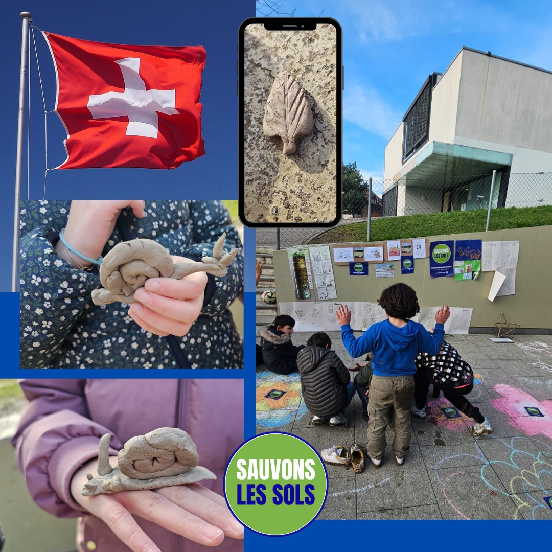nanowellbeing's tweet photo. Children in Pully, Switzerland, learnt why we need to put #SoilFirst in a fun hands-on session for #WorldSoilDay2024. They made cute soil creatures, dipped their hands in soil, drew colourful chalk images and were very excited about everything soil does for us! 

#SaveSoil https://t.co/UGotwKzRVD
