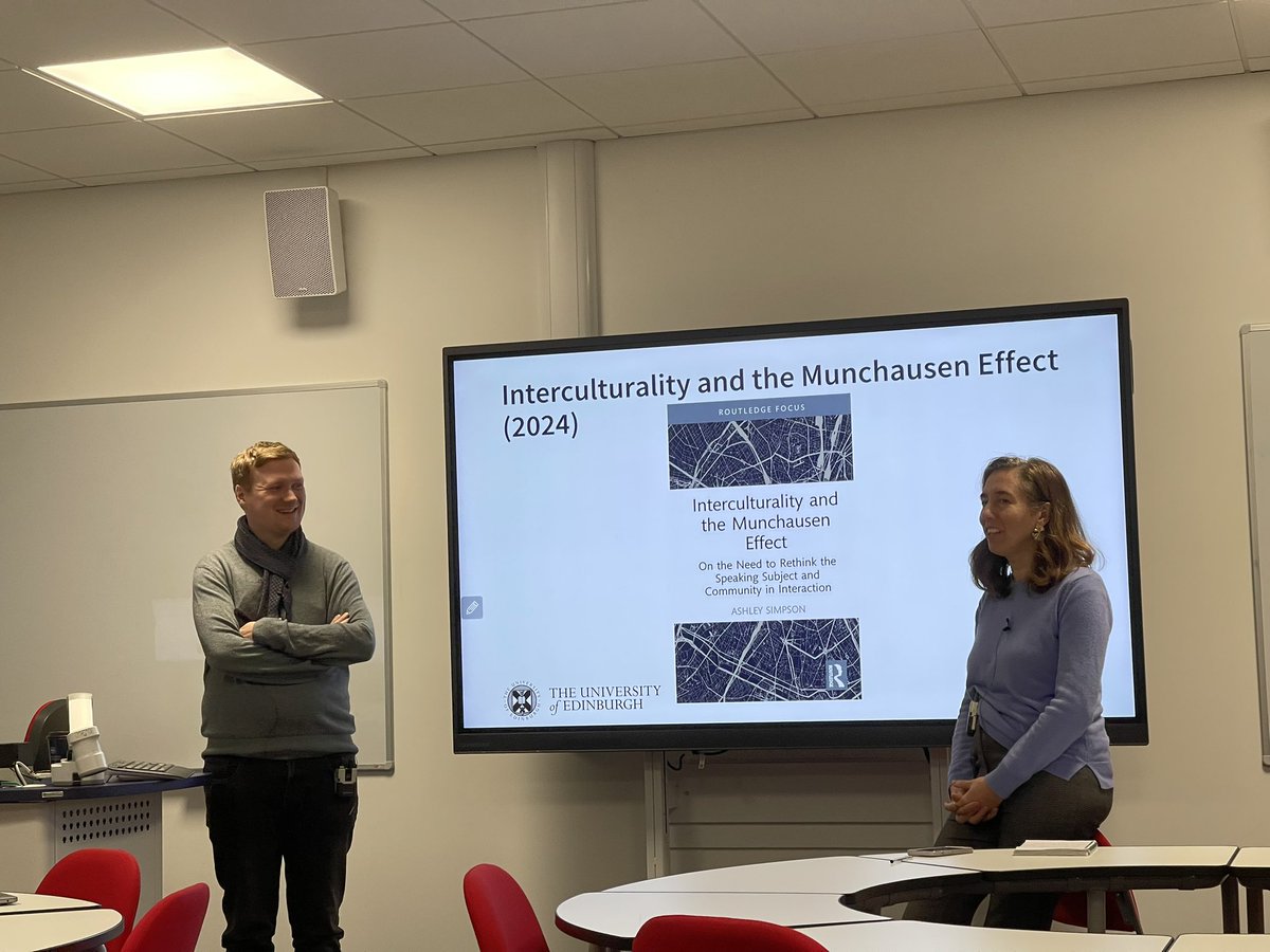 Congratulations to my colleague <a href="/Ash_Education/">Dr Ashley Simpson</a> for launching his new book: Interculturality and the Munchausen Effect (2024).  This is his fourth book. 

Link to order:

taylorfrancis.com/books/mono/10.…

<a href="/EdinburghUni/">The University of Edinburgh</a> <a href="/MorayHouse/">Moray House School of Education and Sport</a>