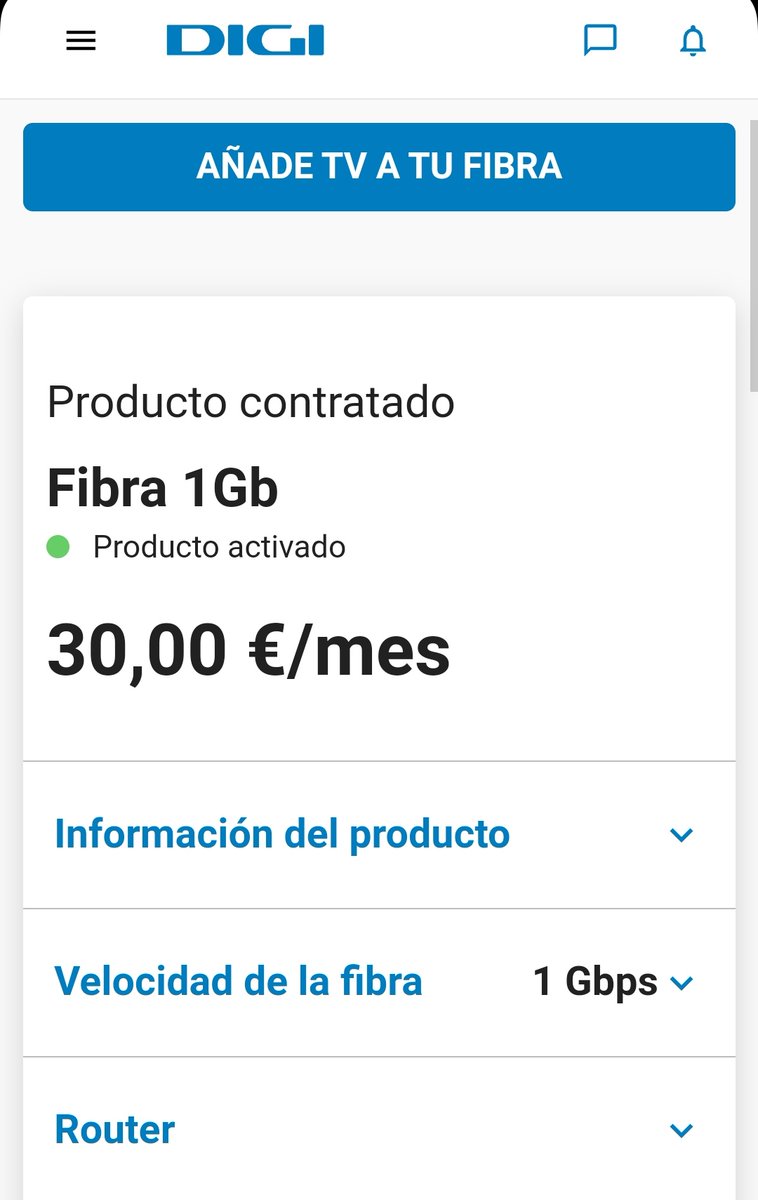 Jjo_Rodriguez's tweet image. Bueno, pues ya está.
Cambio en @digimobil_es, de fibra a #fibrasmart.
Antes fibra 1Gb por 30€/mes.
Ahora #fibrasmart 600Mbps por 15€/mes.
Los móviles siguen igual.
Ahorro 15€/mes.