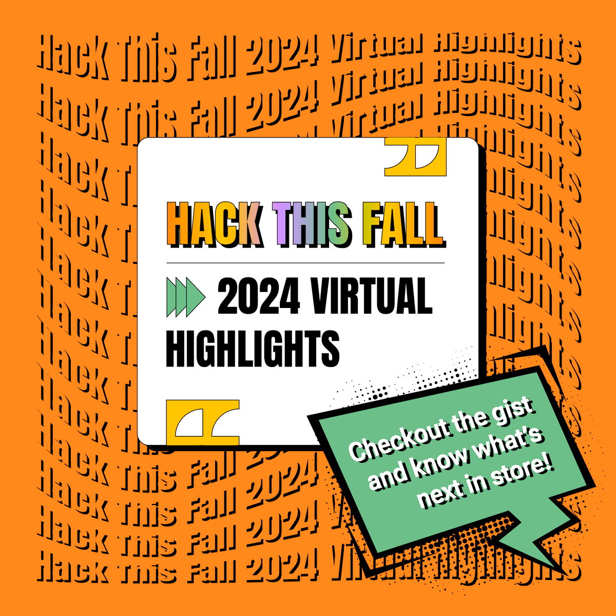 hackthisfall's tweet photo. Hack This Fall 2024 Virtual was a whirlwind of creativity, impact, and collaboration! 🥳 

Let’s recap the incredible 36 hours of innovation that united hackers worldwide to Innovate for Global Good. 🧡 

🧵 Read thread (1/6) 

#HackThisFall2025 #HackThisFall #HTFCommunity https://t.co/XBSj7OL03v