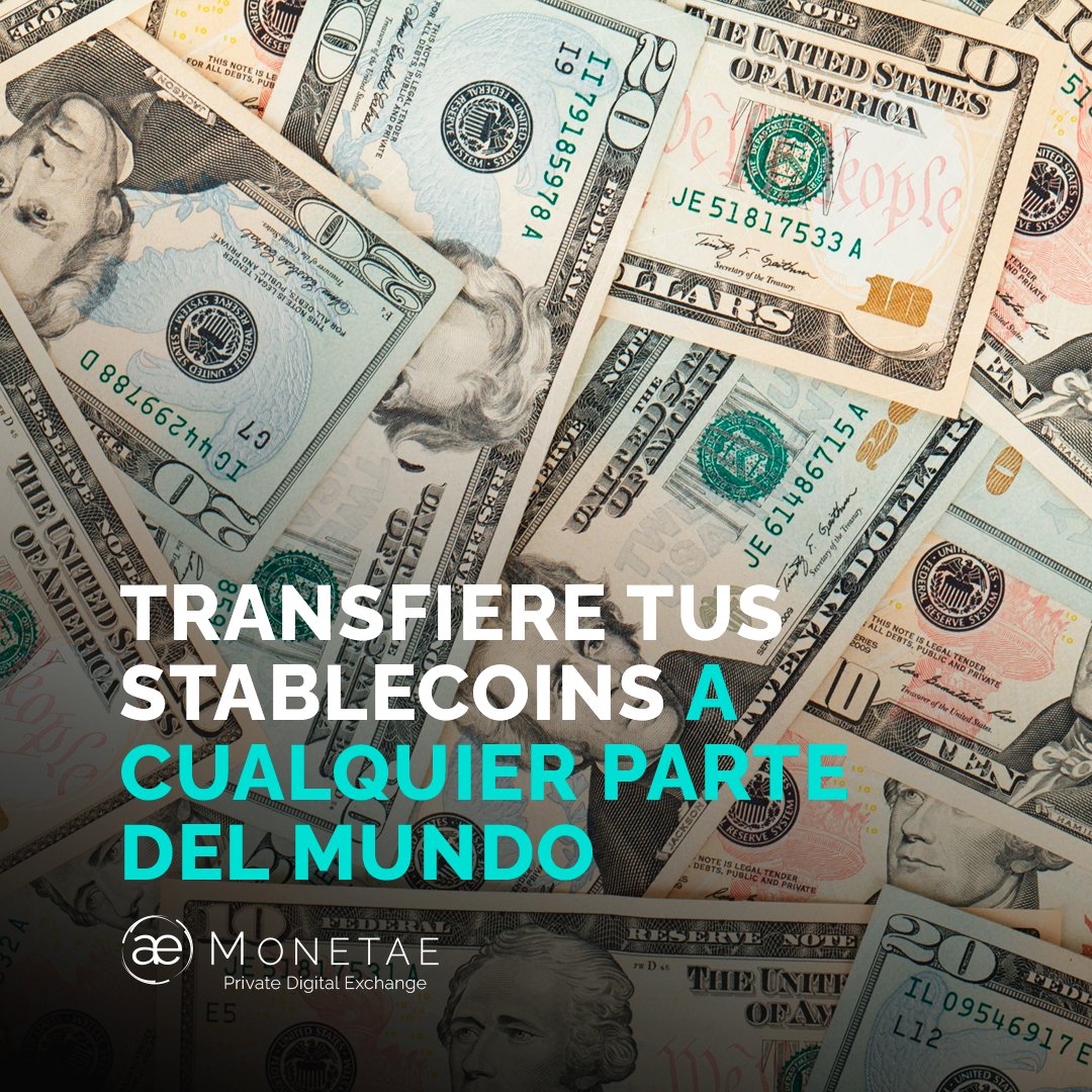Las #Stablecoins al tener un respaldo de 1:1, representan un menor riesgo a ser volátiles. Con #Monetae, puedes realizar intercambios por las stablecoins más importantes del mercado registrándote en plataforma.monetae.io.

#Negocios #Blockchain
