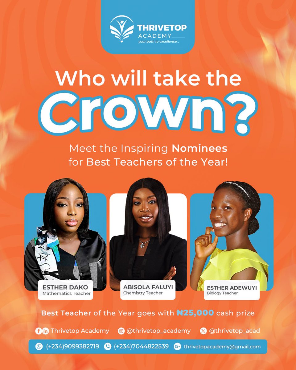 thrivetop_acad's tweet image. We are thrilled to celebrate excellence at Thrivetop Academy as we recognize our outstanding tutors who have been nominated for the Teacher of the Year 2024 award.

#teacher #educators #education #online