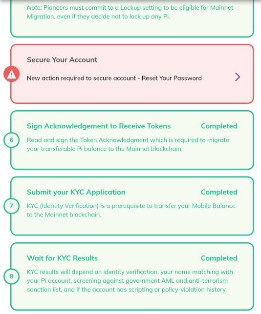 PiNewsZone's tweet photo. if you are on tentative kyc, ensure you check your checklist.

There is an update requiring pioneers to update their password.
#PiNetwork #PiNewsZone #PiMiningYears   #Crypto https://t.co/MmrcMQQrXE