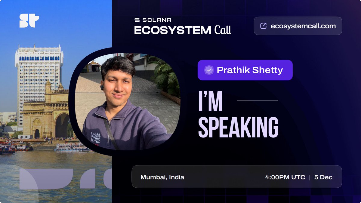 I_am_prathik's tweet image. Catch me up at solana ecosystem call in Mumbai, will be speaking about ‘Streaming in Web3’ ft @RisingWaveLabs 🌊

#RisingWave #Web3 #datastreaming #Cryptocurency #Solana