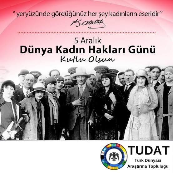 K7AUTUDAT's tweet photo. 5 Aralık 1934'te Anayasa değişikliği yapılarak, Türk kadınlarına milletvekili seçme ve seçilme hakkı verildi.Cumhuriyetimizin kurucusu büyük Atatürk'e minnet ve saygıyla...

#kilis7aralıküniversitesi #türkdünyasıaraştırmatopluluğu https://t.co/MhrCDbfKMf