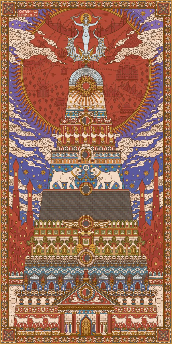 The seven-tiered Temple to the Seven Mothers in Glamour, a feat of architectural madness that no one asked for, no one benefited from, and cost a fortune to build.