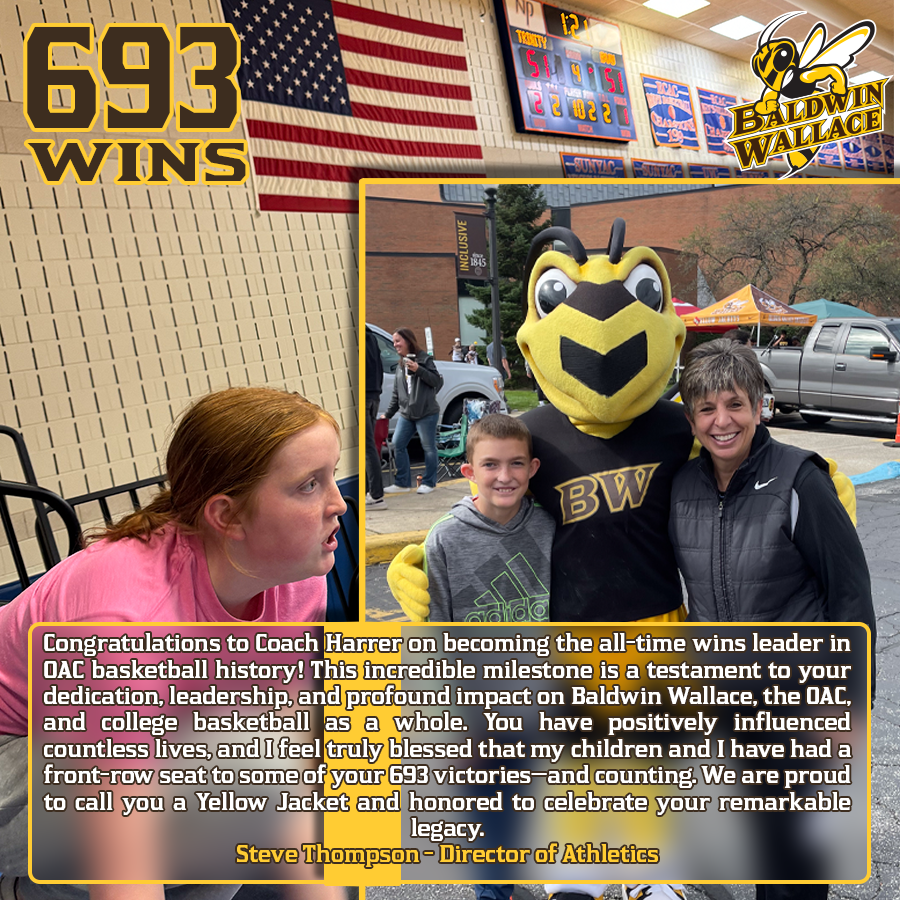 After a historic night on the court  for <a href="/BW_wbasketball/">BW Women's Basketball</a>  head coach <a href="/CheriHarrer/">Cheri Harrer</a> , congratulations are still piling in! 🎉  🏀