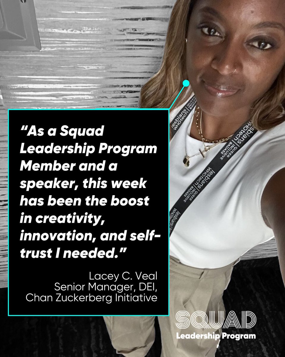 The Squad Leadership Program not only gives you the tools and network to excel in your career journey, but it also connects you with an amazing group of people that will constantly support you and remind you that you are a badass. 
Learn more and start your application 🔗 in bio