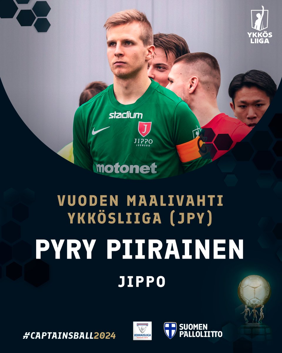 Ykkösliigan 𝐯𝐮𝐨𝐝𝐞𝐧 𝐦𝐚𝐚𝐥𝐢𝐯𝐚𝐡𝐭𝐢: Pyry Piirainen! 🧤

#Ykkösliiga #CaptainsBall2024