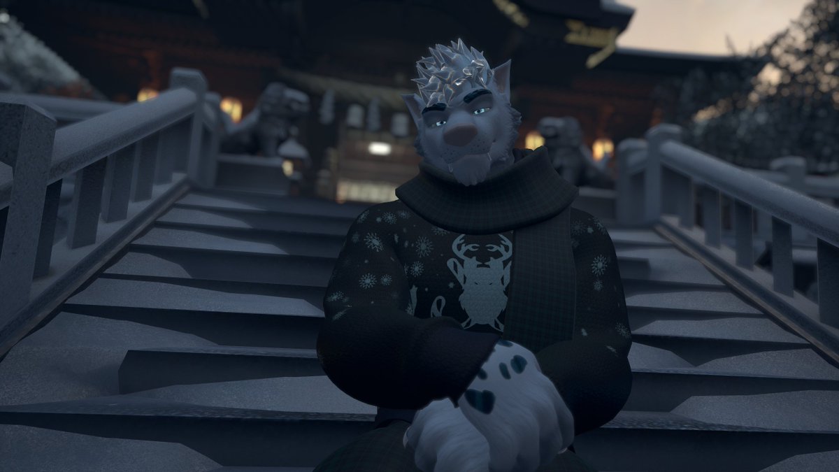 Winter came ⛄️🏔️

#VRCFurry #Furry #VRCPictures #Wolf #Wolfman #VRChat #FurryWolf #Gay #FurryGay #FurryWinter #FurryChirstmas 

Woofmas clothing by <a href="/AmbrosiaBehem/">Ambro</a> ❄️
They are insane, thank you Ambro🤍