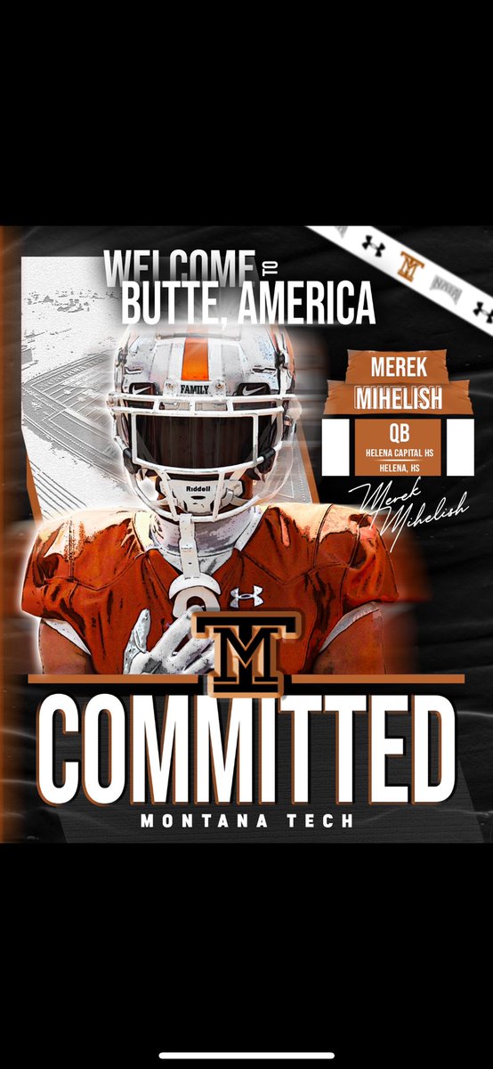 Merek Mihelish (@merekmihelish) on Twitter photo After much thought and consideration I am excited to announce my commitment to play football at Montana Tech! ⚒️⚒️
#Family
#CountOnMe
#DiggsFam25
<a href="/CoachKyleSamson/">Kyle Samson</a> <a href="/CoachTravisDean/">Travis Dean</a> <a href="/CoachThatcher/">Dan Thatcher</a> <a href="/CoachMAllenFB/">Montell A. Allen II</a> <a href="/CoachAndersonMT/">Khalin Anderson</a> <a href="/MTFBCoachSchlee/">Doug Schleeman</a> After much thought and consideration I am excited to announce my commitment to play football at Montana Tech! ⚒️⚒️
#Family
#CountOnMe
#DiggsFam25
<a href="/CoachKyleSamson/">Kyle Samson</a> <a href="/CoachTravisDean/">Travis Dean</a> <a href="/CoachThatcher/">Dan Thatcher</a> <a href="/CoachMAllenFB/">Montell A. Allen II</a> <a href="/CoachAndersonMT/">Khalin Anderson</a> <a href="/MTFBCoachSchlee/">Doug Schleeman</a>
