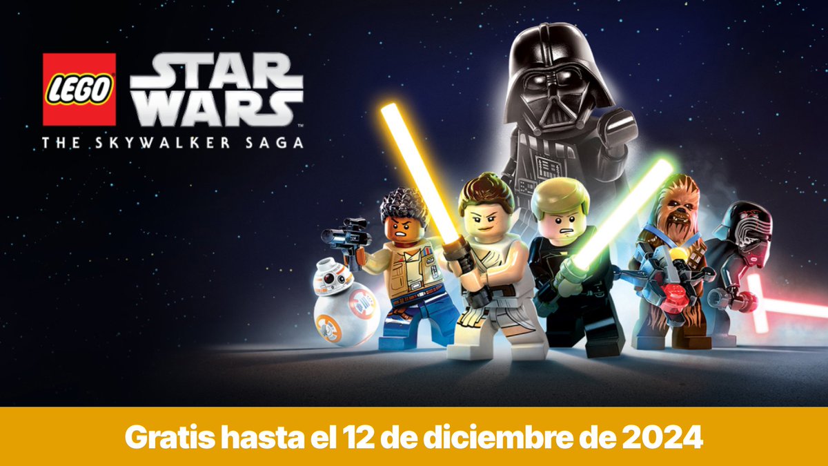 Consigue LEGO®️ Star Wars™️: The Skywalker Saga ¡GRATIS hasta el 12 de diciembre! Revive las 9 películas y explora la galaxia! epic.gm/LEGO-StarWars