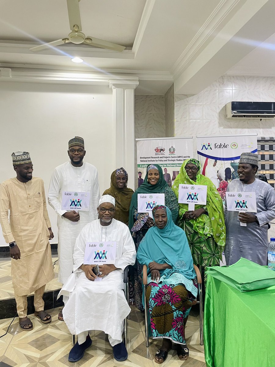 weeliftkano's tweet photo. The event wrapped up on a high note with vibrant group photos, capturing the energy and unity of everyone committed to empowering women through the Kano WEE Policy.  #WEEliftKano #WomenEconomicEmpowerment https://t.co/cJbYXC7Yyj