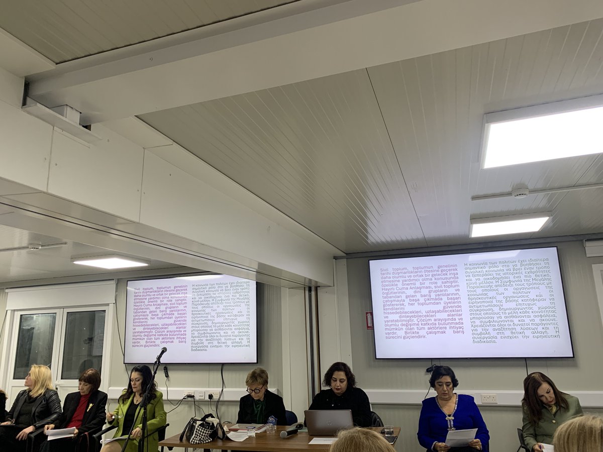 Cyprus Women Bi-communal Coalition shared the lessons learned from their study visit to Northern Ireland &amp;the role of women in Reaching an Agreement. Greek &amp; Turkish Cypriot women spoke with one voice raising important issues
<a href="/IrlEmbCyprus/">Irish Embassy Cyprus</a> #EU <a href="/cypwbc/">Cyprus Women Bi-communal Coalition</a> #now #Cyprus #Κυπρος #Kibris