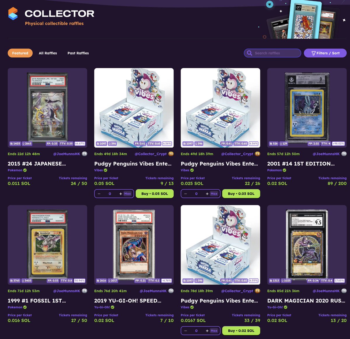 A Pudgy Penguin, a Pokemon and a Yugioh Card walked into a Fox’s Den… 🦊

More <a href="/ocapgames/">Orange Cap Games</a> sealed booster boxes available on <a href="/FamousFoxFed/">Famous Fox Federation 🦊🟠</a> raffles 👇

Dropping more raffles everyday, some exclusively being announced in Discord 📲

rafffle.famousfoxes.com/cc/raffles