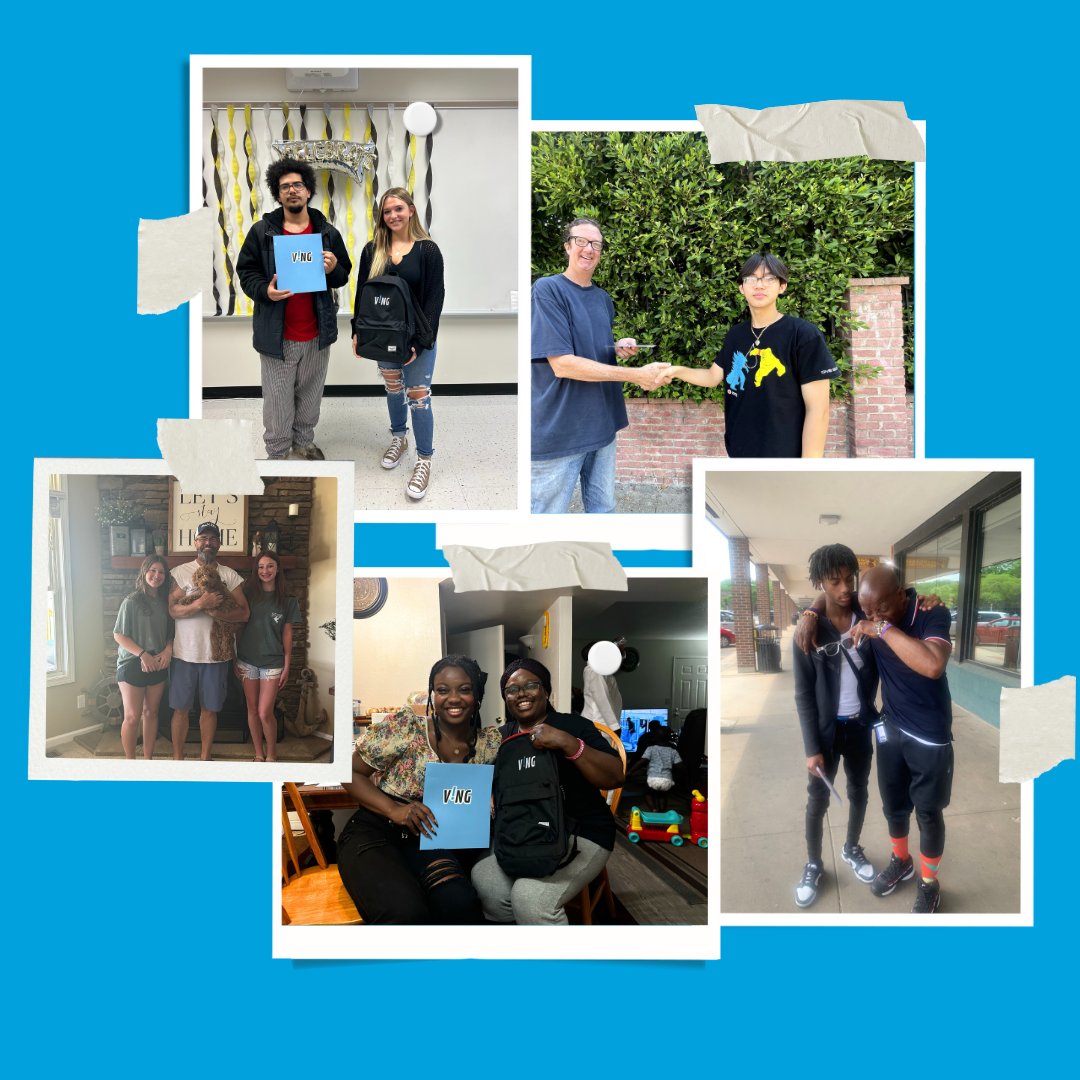 VINGproject's tweet photo. GiVING is liVING! This year, teens from all across the country joined the giVING movement! Whether it's a smile, a hug, an umbrella, or a $1,000 check - we're all for giVING someone a needed-boost! #VINGproject https://t.co/KOYWsxfeBY
