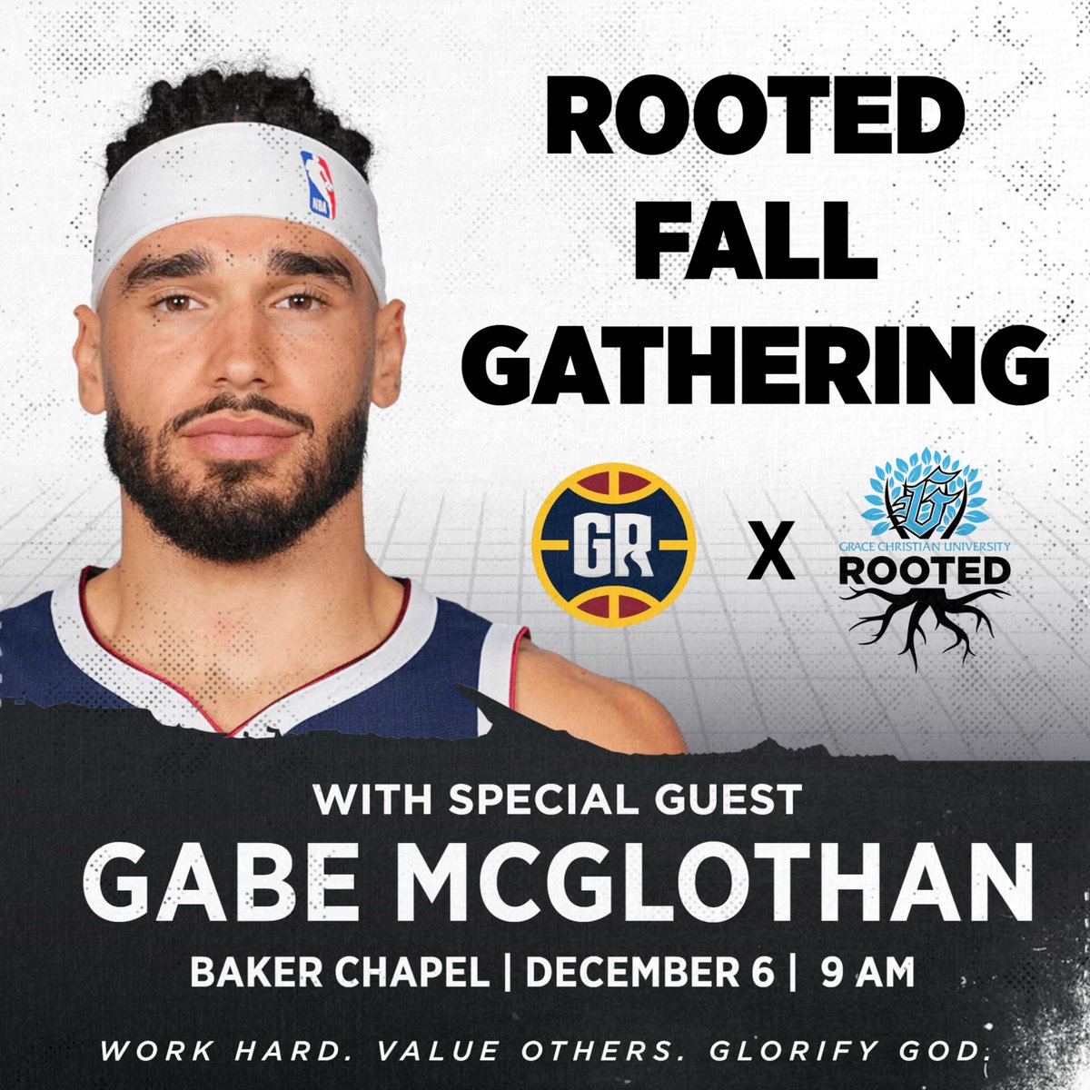 GraceTigers's tweet photo. Tomorrow Morning is going to be an impactful time at Baker Chapel!
-Worship ๐
-Message from GR Gold's Gabe McGlothan ๐
-Weekly ROOTED Devo from Kyle Bohl ๐
-Fall Highlights/GPA & Chapel Attendance Update ๐
-Honoring Joe Leavitt ๐โพ๏ธ
#WorkHard #ValueOthers #GlorifyGod https://t.co/AbKRkDGvvq