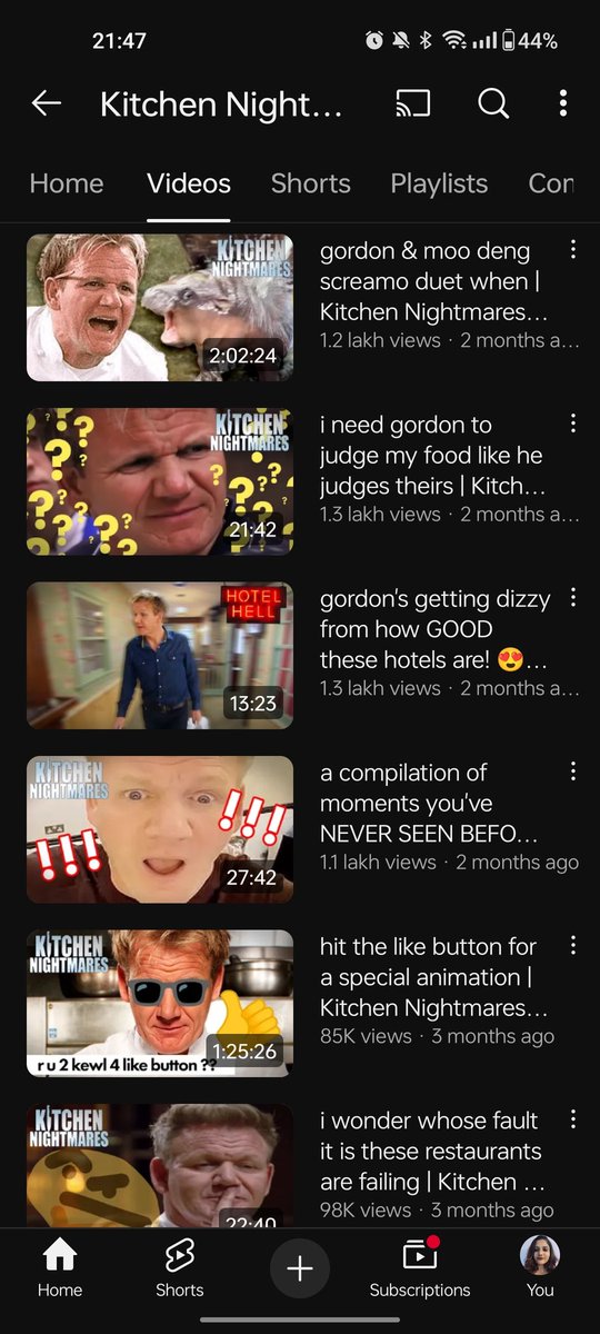 aish_java's tweet image. One of my life goals is to be as creative and hilarious as whoever titles kitchen nightmares compilation videos.