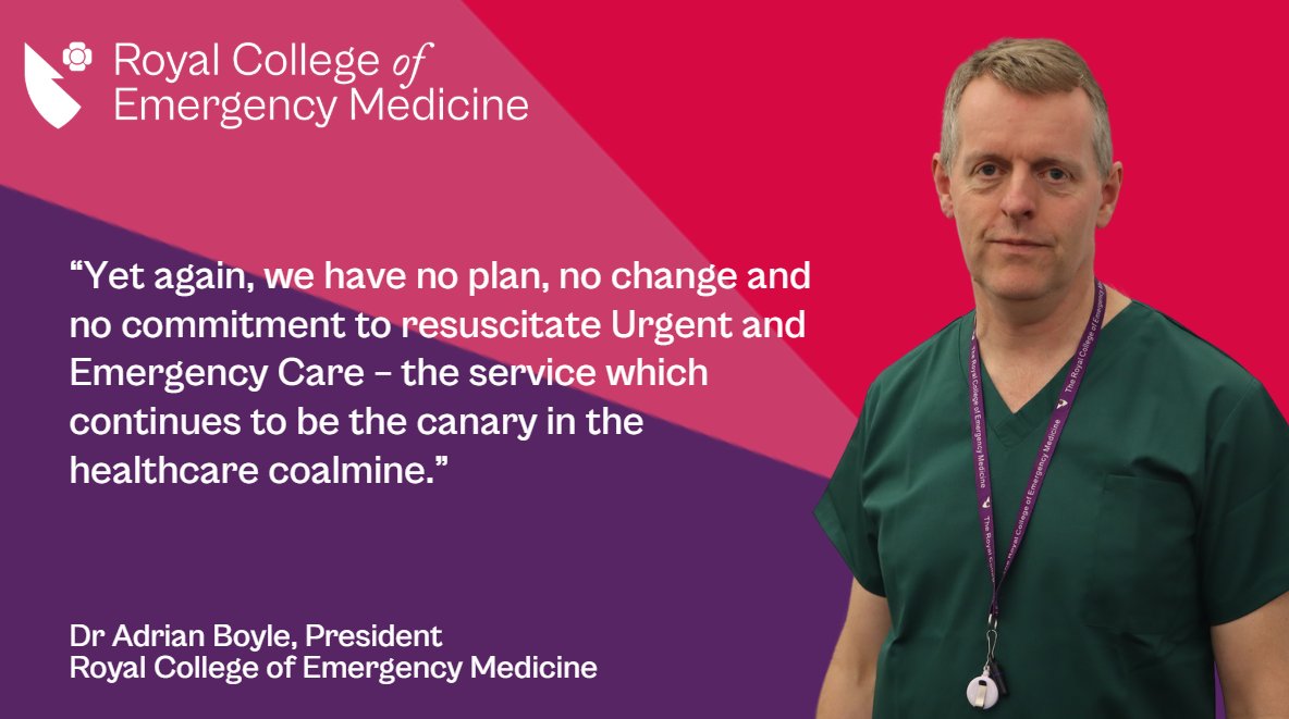The Government’s ‘Plan for Change’ has failed to deliver a plan and significant change to future-proof Emergency Medicine which is facing one of the most difficult winters yet.

It comes as new NHS England data reveals the healthcare system is going into winter under more