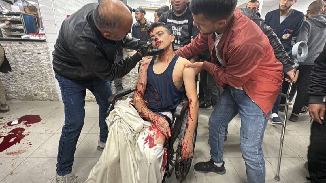swilkinsonbc's tweet photo. Wheelchair-bound 16 year-old child Mahmoud Abu Al-Aish was killed by the israelis while he was being taken by staff to the radiology department https://t.co/z1ictxYn76