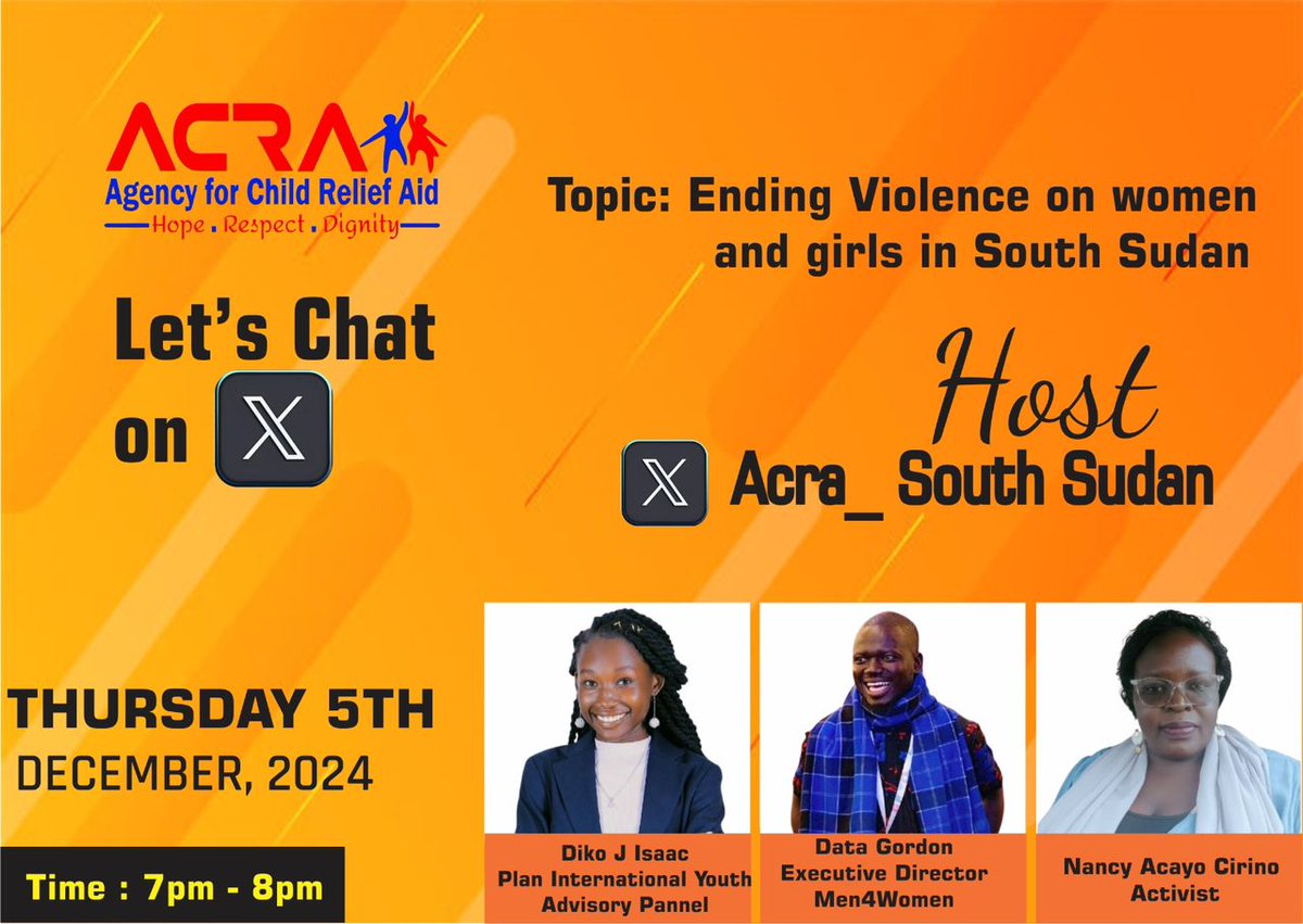 Data Gordon ๐ธ๐ธ (@iamdatagordon) on Twitter photo Only a few minutes before we start this conversation on <a href="/ACRA_SouthSudan/">ACRA South Sudan</a> together with brilliant people like <a href="/Diko_J_Isaac/">Diko.J.lsaac</a> and <a href="/Nancymimah/">Nancy Cirino</a> Only a few minutes before we start this conversation on <a href="/ACRA_SouthSudan/">ACRA South Sudan</a> together with brilliant people like <a href="/Diko_J_Isaac/">Diko.J.lsaac</a> and <a href="/Nancymimah/">Nancy Cirino</a>