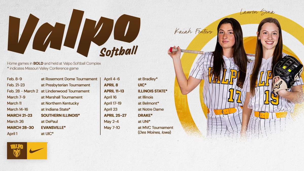 Valpo Athletics (@valpoathletics) on Twitter photo It might be π₯Ά outside, but before you know it, π₯ season will be here!
We've got the 2025 <a href="/ValpoSoftball/">Valpo Softball</a> schedule ready for you!
#GoValpo
π β‘οΈ valpoathletics.com/news/2024/12/5β¦
π
β¬οΈ It might be π₯Ά outside, but before you know it, π₯ season will be here!
We've got the 2025 <a href="/ValpoSoftball/">Valpo Softball</a> schedule ready for you!
#GoValpo
π β‘οΈ valpoathletics.com/news/2024/12/5β¦
π
β¬οΈ