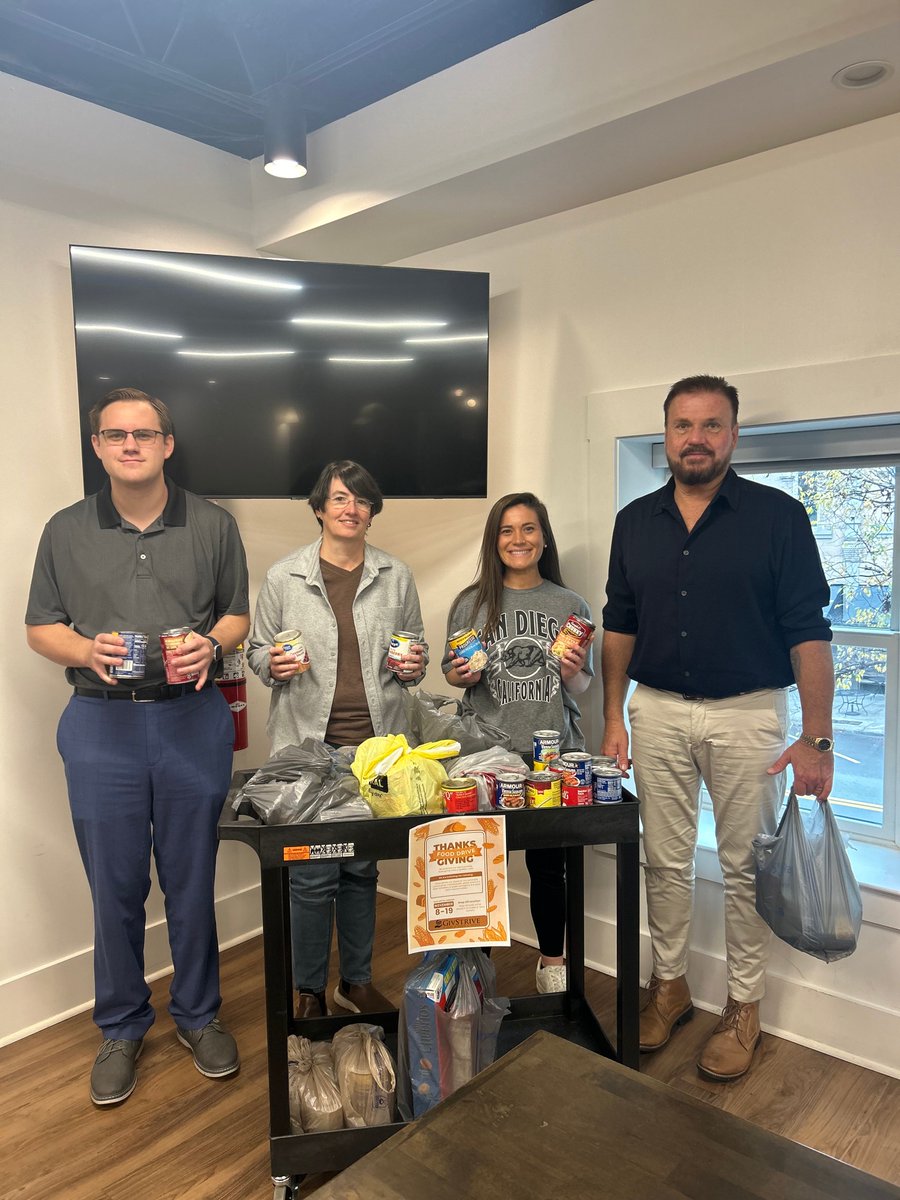 GovStrive's tweet photo. To kick off the 2024 "GivStrive: A Season of Giving at GovStrive" initiative, we organized a successful canned food drive and delivered heartfelt Thanksgiving cards to the permanent residents at the Carl Vinson Veteran’s Administration Medical Center. https://t.co/9rl5Zd9ETG
