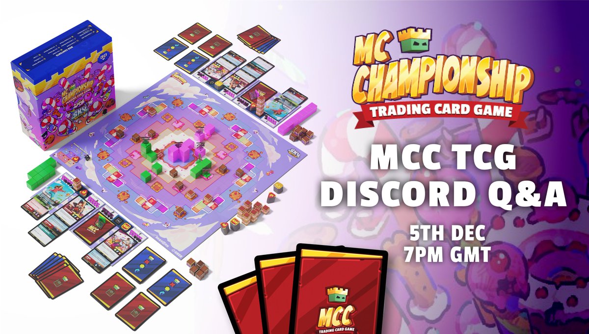 We’re hosting a Q&amp;A about the TCG in 1 hour! 

Join us over at the MCC Discord and come chat to us.

⤵️⤵️⤵️⤵️⤵️
discord.com/invite/mcc