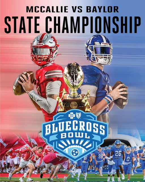 For the second straight year, it's McCallie vs Baylor for the <a href="/TSSAA/">TSSAA</a> DII-AAA Football State Championship. Kickoff at 7PM at Chattanooga's Finley Stadium. #GoBigBlue <a href="/McCallieFB/">McCallie Football</a>