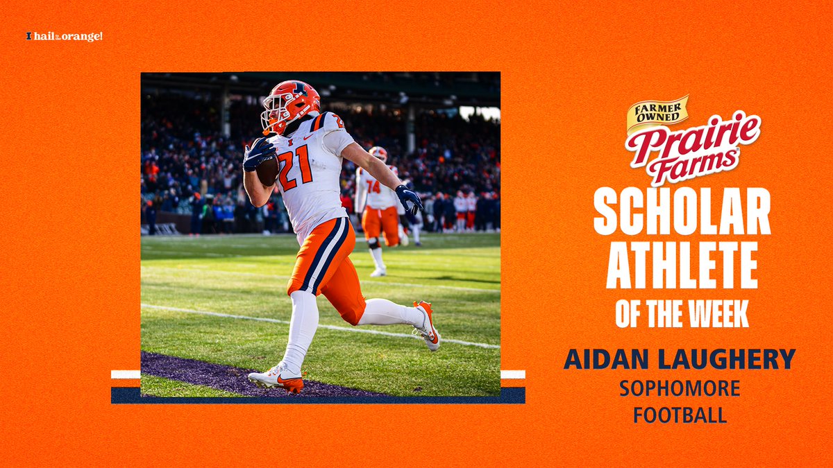 Illinois Athletics (@illiniathletics) on Twitter photo Congratulations to @illinifootball's @aidanlaughery on earning this week's <a href="/PFDairy/">Prairie Farms Dairy, Inc.</a> Scholar-Athlete of the Week award!
#Illini | #HTTO | go.illinois.edu/PFDairy Congratulations to @illinifootball's @aidanlaughery on earning this week's <a href="/PFDairy/">Prairie Farms Dairy, Inc.</a> Scholar-Athlete of the Week award!
#Illini | #HTTO | go.illinois.edu/PFDairy