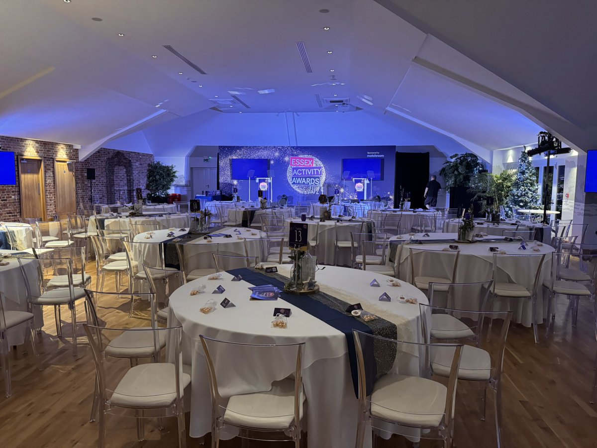 ActiveEssex's tweet photo. The state is set and the finishing touches are being made.
It won’t be long until our guests start arriving and we crown this year’s winners. 👑
We can’t wait to welcome you through the doors!
#EAA24 https://t.co/ihfH0ZzJjH