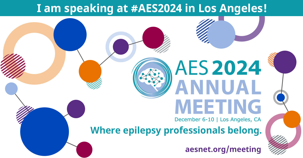 AmEpilepsySoc's tweet image. Will you be joining us in LA for #AES2024? Share the appropriate graphic on your socials using the #AES2024 hashtag to connect with other attendees!