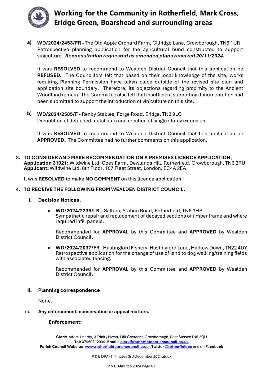 Rotherfield PC tweet media