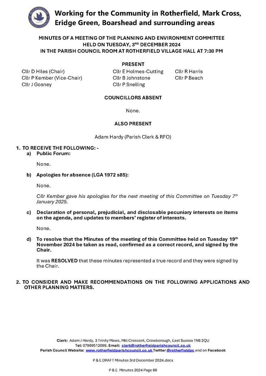 Rotherfield PC tweet media