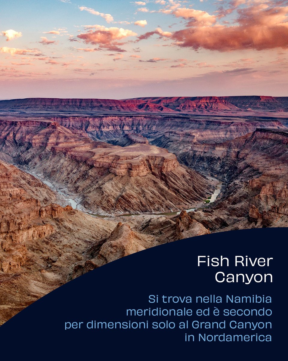 AroundTheBlueIT's tweet photo. La Namibia, modellata dal tempo, offre paesaggi straordinari: le dune rosse del Namib, il Fish River Canyon, e la verdeggiante striscia di Caprivi. Un mix di natura che racconta milioni di anni di trasformazioni. Scopri di più su https://t.co/lb9Lnu4hwa #GiovanniSoldini #Namibia https://t.co/UBkDUeXpEl