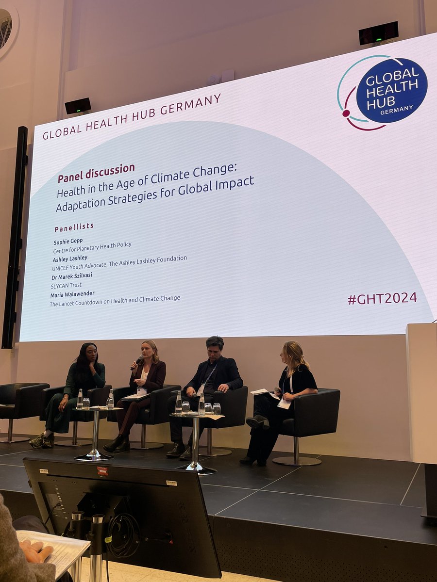 Strong data by <a href="/LancetCountdown/">The Lancet Countdown on Health and Climate Change</a> summarized at #Germany Global Health Talk #GHT2024 on impact of #climate change on #Health with 10/15 indicators showing worsening