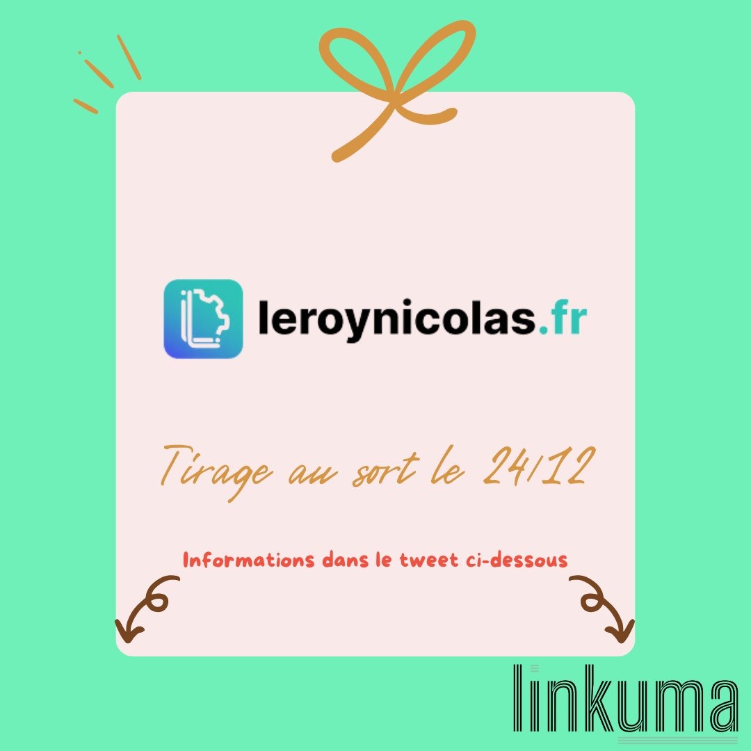 🎁Le mois des cadeaux - Acte 2🎁

Nicolas nous régale avec une Masterclass, de 41 modules, pour automatiser son e-commerce + 250€ de crédits Linkuma

👉 Pour jouer :
🔹Follow <a href="/Linkuma_off/">Linkuma</a> et <a href="/leroynicolasfr/">LEROY Nicolas</a> 
🔹RT

📅 Résultat le 24/12