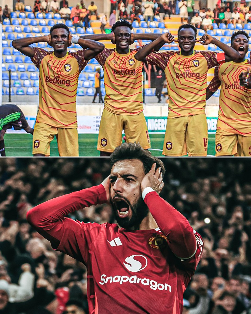 ESPN Africa (@espnafrica) on Twitter photo Bruno Fernandes' celebration was hit by players from Ikorodu City Football Club in the Nigeria Premier Football League π₯
(πΈ <a href="/IkoroduCityFC/">IkoroduCityFC</a>) Bruno Fernandes' celebration was hit by players from Ikorodu City Football Club in the Nigeria Premier Football League π₯
(πΈ <a href="/IkoroduCityFC/">IkoroduCityFC</a>)