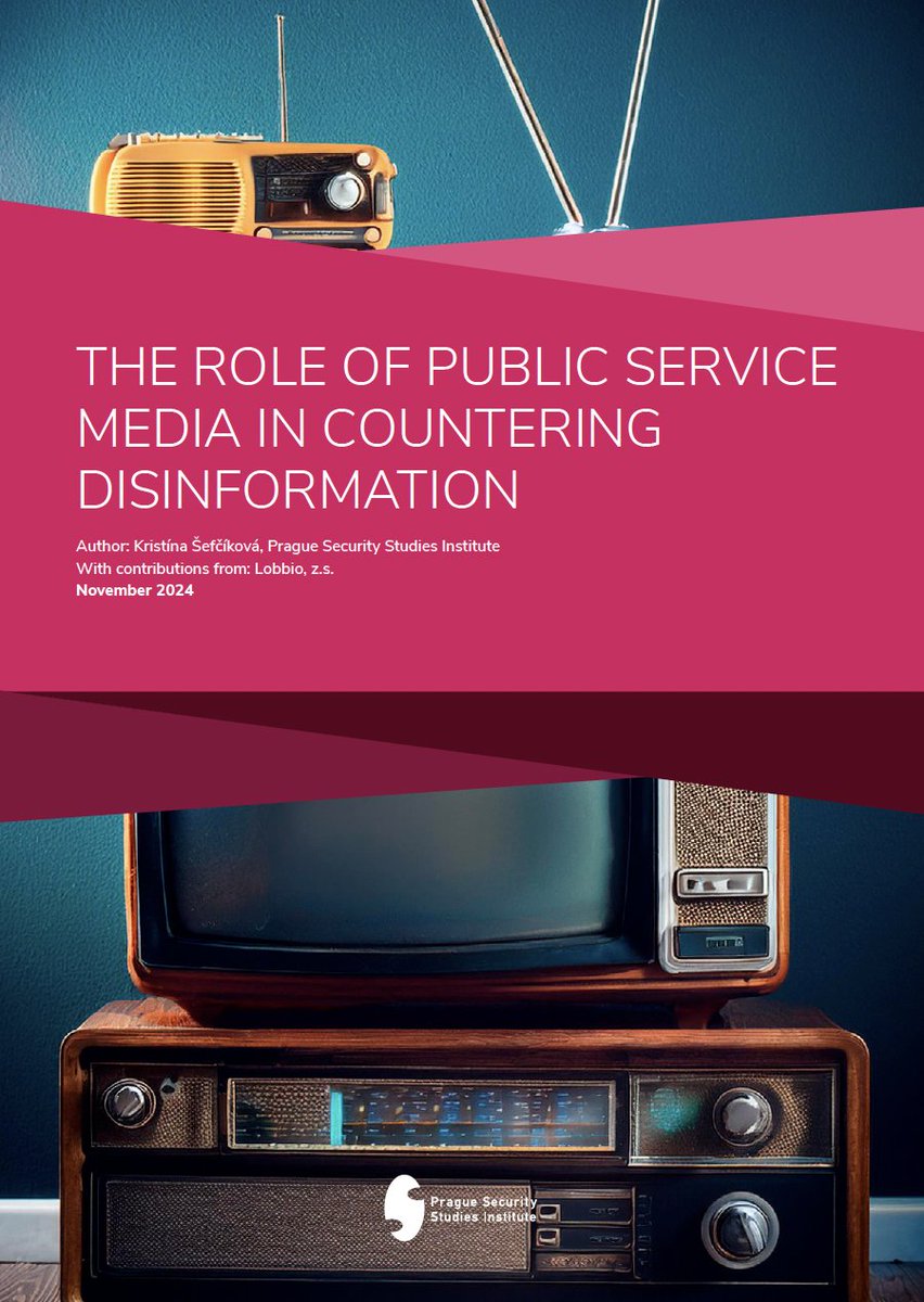 pssi_prague's tweet photo. 📺  Should Czech public service media officially combat disinformation?

📄 PSSI, in collaboration with experts from Lobbio and with support from the Open Information Partnership, has published a new report addressing these questions. Drawing on experiences from across Europe, we provide clear recommendations for protecting free speech and enhancing media literacy in the Czech Republic. 🇨🇿 
🔗 https://t.co/wIQ8YgDhQY

#PSSIdisinfo #medialiteracy