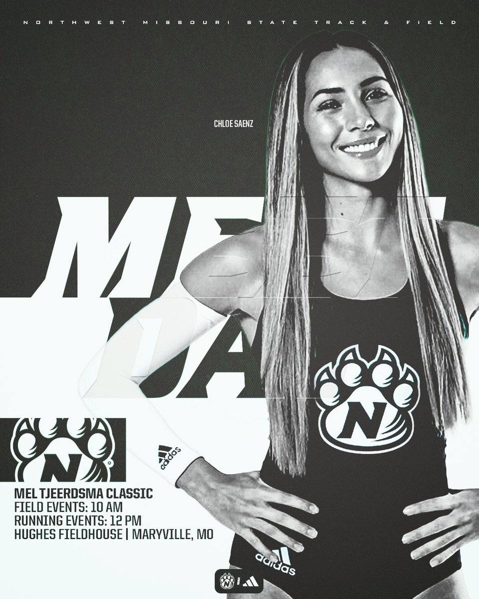 Wake up, Bearcat Nation! It's 𝙈𝙚𝙚𝙩𝘿𝙖𝙮!

🏆: Mel Tjeerdsma Classic
🏟️: Hughes Fieldhouse
📍: Maryville, MO
⏰: 10 AM (Field Events)
⏰: 12 PM (Running Events)
📊: bit.ly/3ZE7XzV

#OABAAB ||| #SomethingToProve