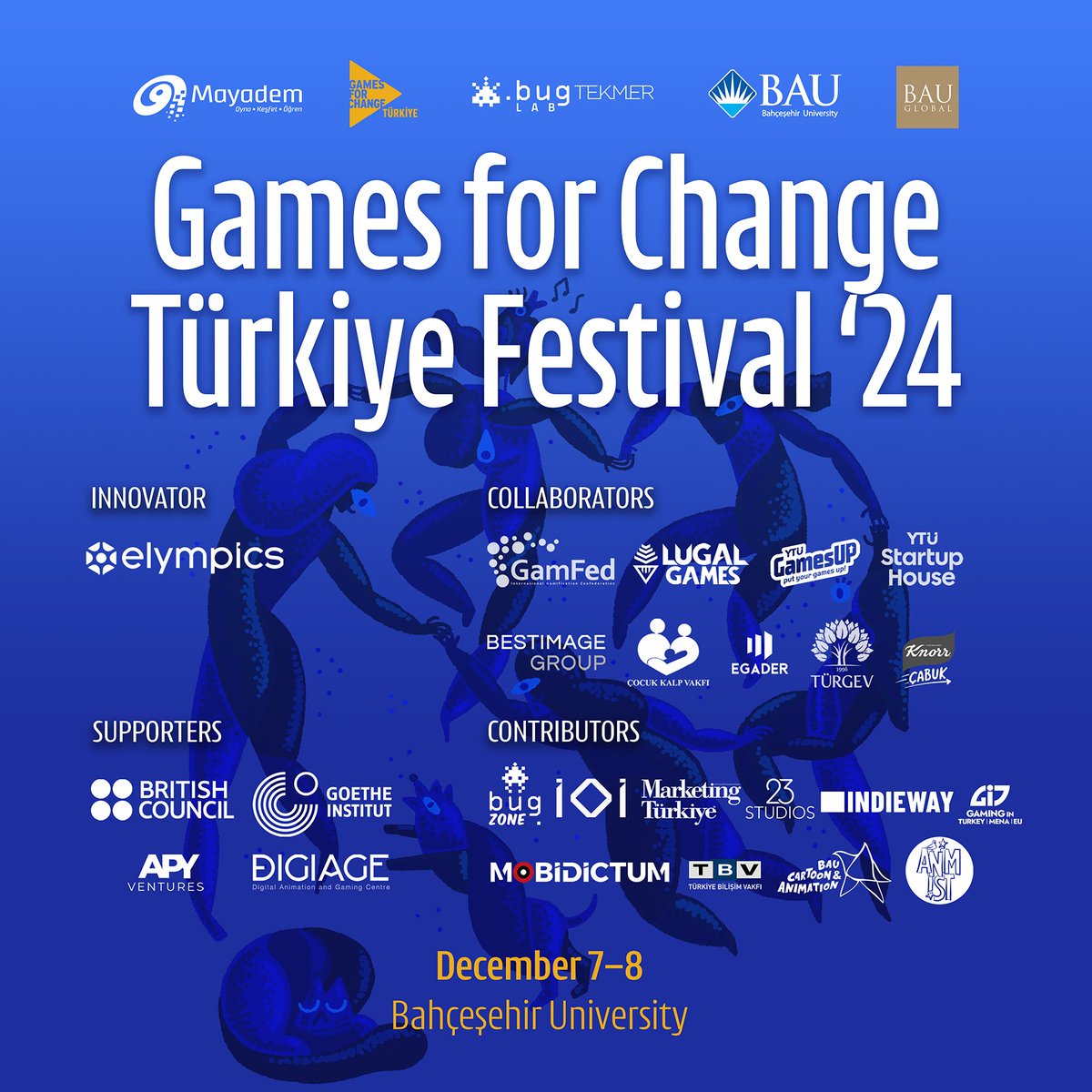 G4C_Turkiye's tweet image. We&apos;re thrilled to announce G4C Türkiye Festival &apos;24! Thanks to our amazing sponsors, collaborators, and contributors, we&apos;re harnessing the power of games for education, innovation, and social impact. Let&apos;s press start for change!
@G4C @Bahcesehir @bugGameLab @guvencat